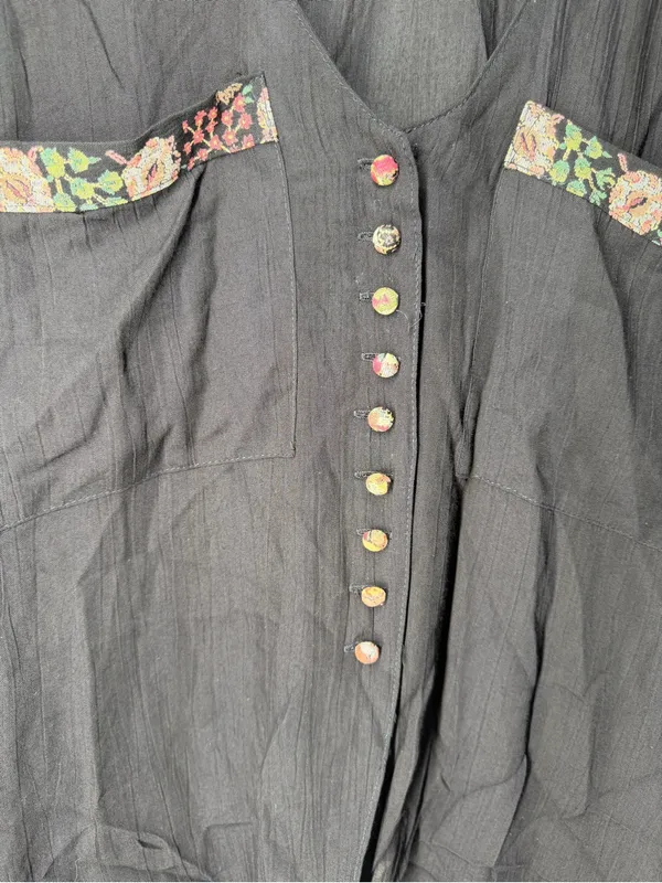 Vintage 90s Platinum Dorothy Schoelen Button‎ Up Vest Tank Artsy Lagenlook Boho - Image 2