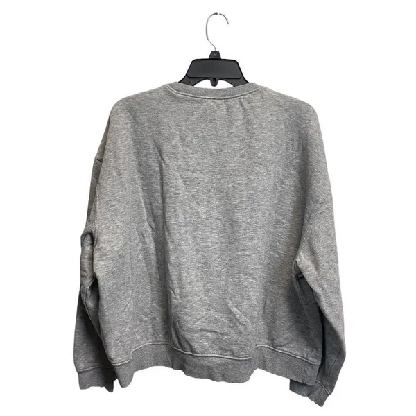 Divided Medium Crew Neckline‎ Gray Sweatshirt - Image 3
