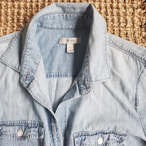 J.crew jean ling sleeve shirt size 0 fits regular women's small - Image 3