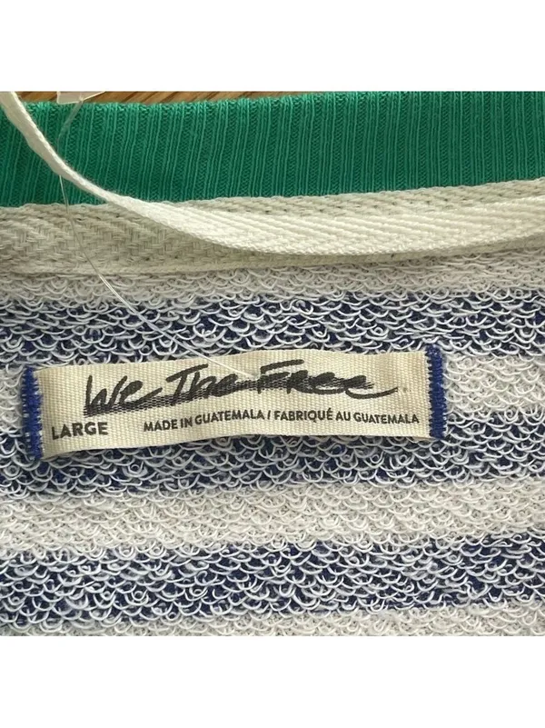 FREE PEOPLE Classic Striped Oversized Crewneck / Sand Dollar Combo - Image 8