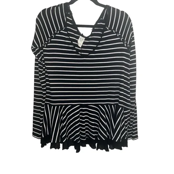 ✨Free People Tangerine Stripe Black Sz Small Top✨ - Image 7