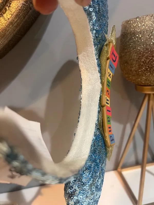 Disney Blue Sequin Bow Headband - Image 4