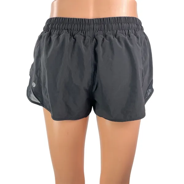 Lululemon Black Women's High Rise Elastic Waist Athletic Running Shorts Size 6 - Image 3