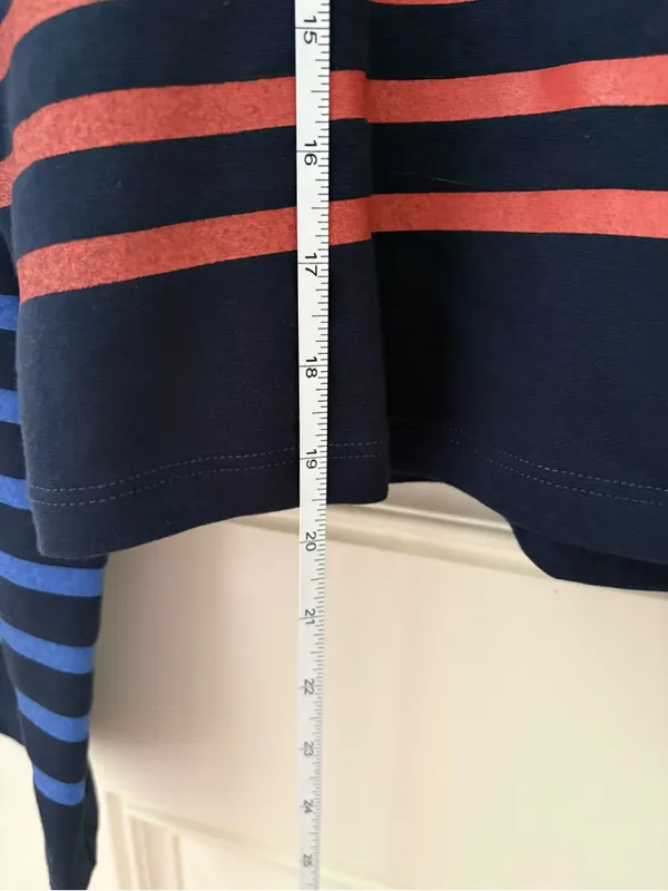 Sundry Striped Cropped Sweatshirt Size Small NWT - Image 2