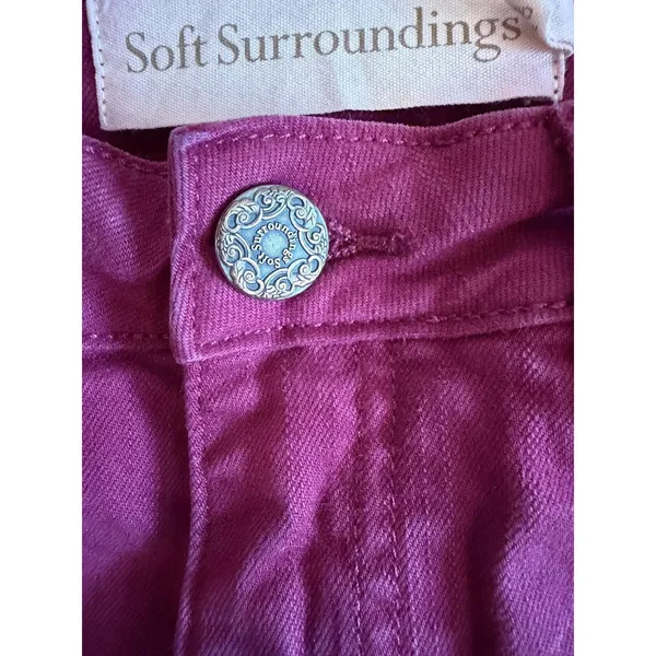 Soft Surroundings Womens Stretch Jeans 2 Tall Slim Straight - Image 4