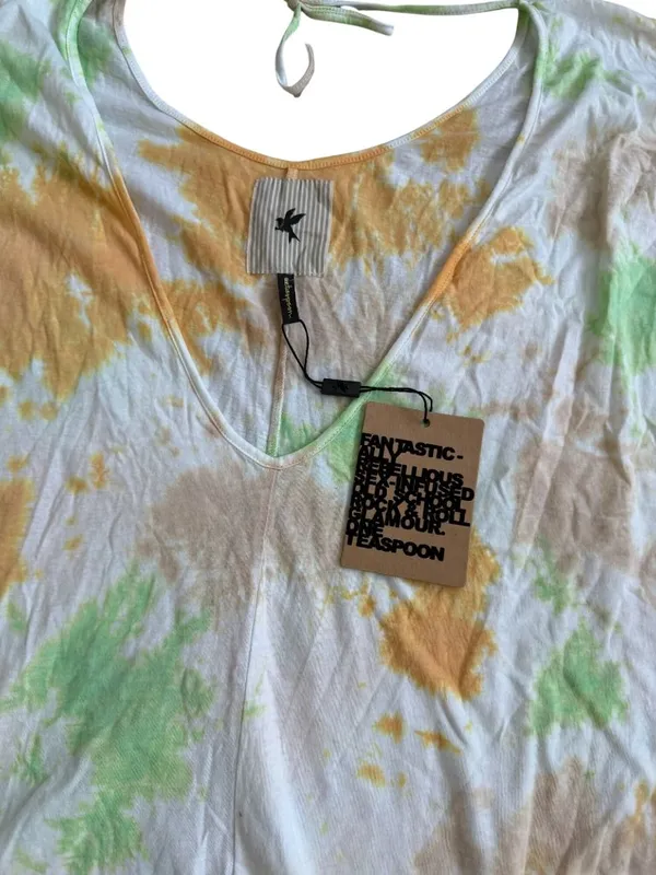 ONE TEASPOON Green Yellow Tie Dye Romper Sz Medium NEW NWT - Image 4