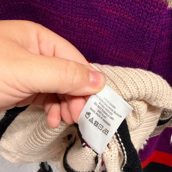 Lovers + Friends Destroyed Chunky Striped Knit Distressed Wool Cashmere Sweater - Image 7