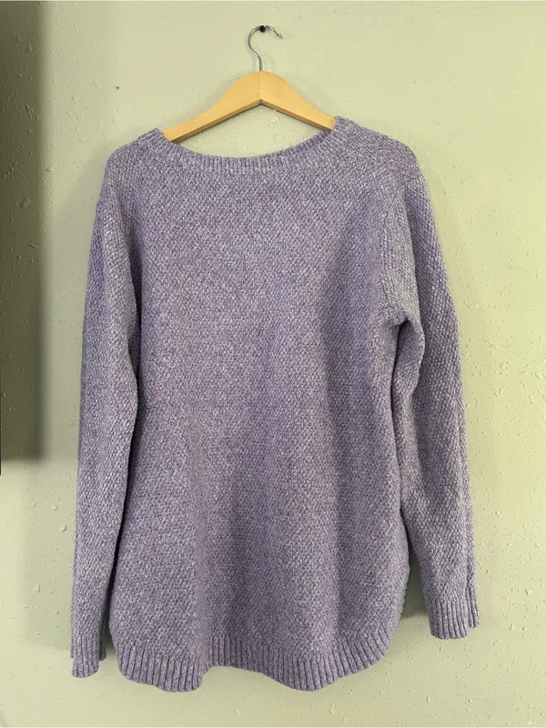 Pink Clover Lavender Crewneck Sweater Comfy Soft Purple 2X - Image 2