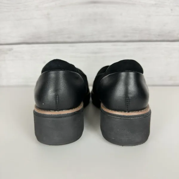 Clarks Collection Loafers Sharon Dolly‎ Black Suede Womens Size 9 Comfort Preppy - Image 5