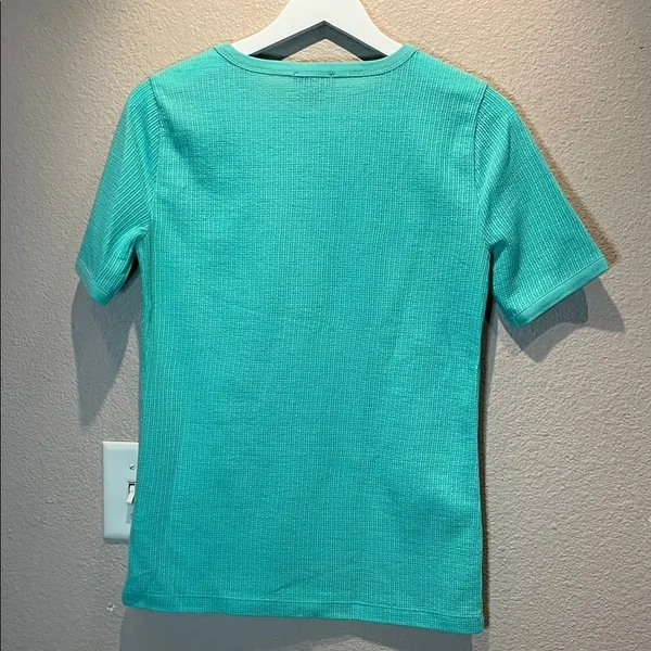 J. Crew Women’s Waffle Textured Mint Green T Shirt Size Small - Image 6