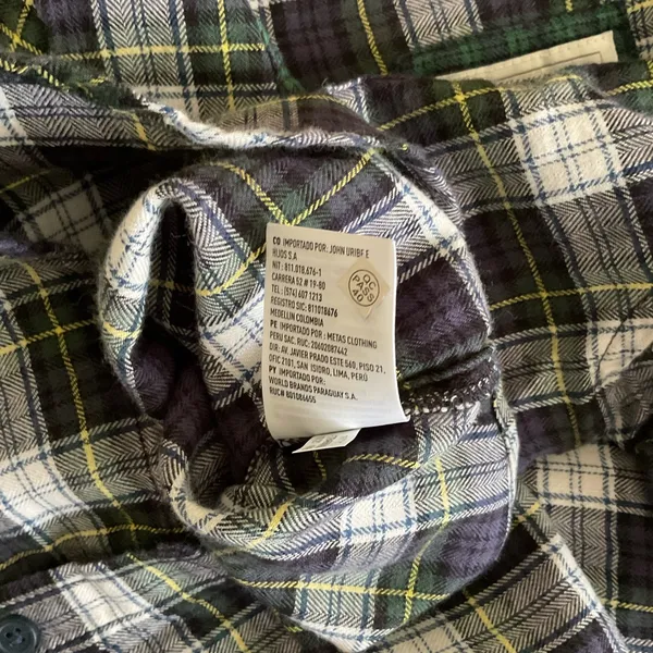 American Eagle Outfitters Plaid Button Down Lounge Flannel‎ Top Size Medium New - Image 5