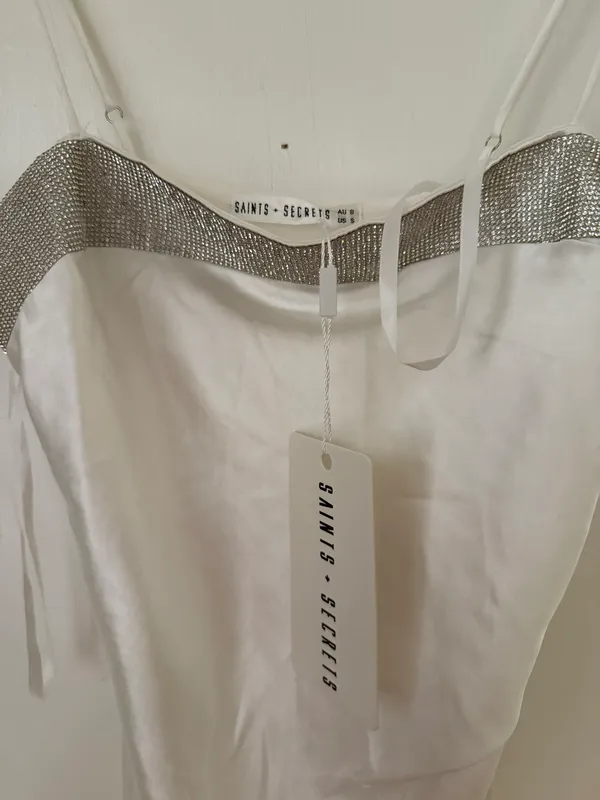 Saints And Secrets White Mini Dress - Image 4