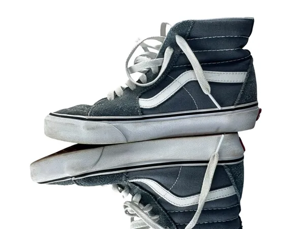 Vans Women's High-Top Sneakers in Dark Gray and White - Image 3