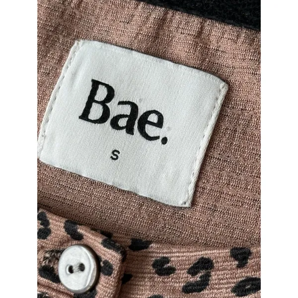 Bae the Label Maternity Dress Womens‎ Small Leopard Animal Print Brown Shift - Image 2