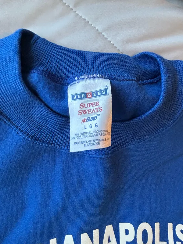 Indianapolis Colts Football Jerzeez Crewneck Sweatshirt Size Large - Image 3