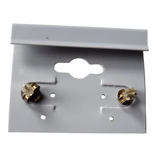 Sterling Silver Blue White Stud Earrings One Size - Image 4