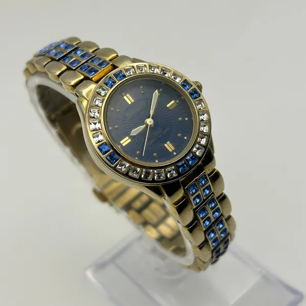 Gold-tone Armitron Women’s Dress Watch featuring Crystal Accented Bezel - Image 2