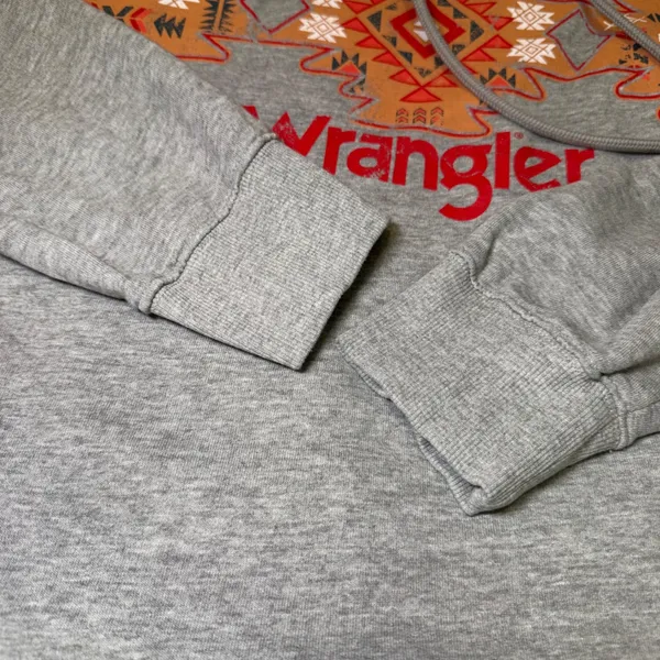 Wrangler‎ Retro Womens Size XL Southwestern Cropped Hoodie Gray Aztec Cowgirl - Image 8