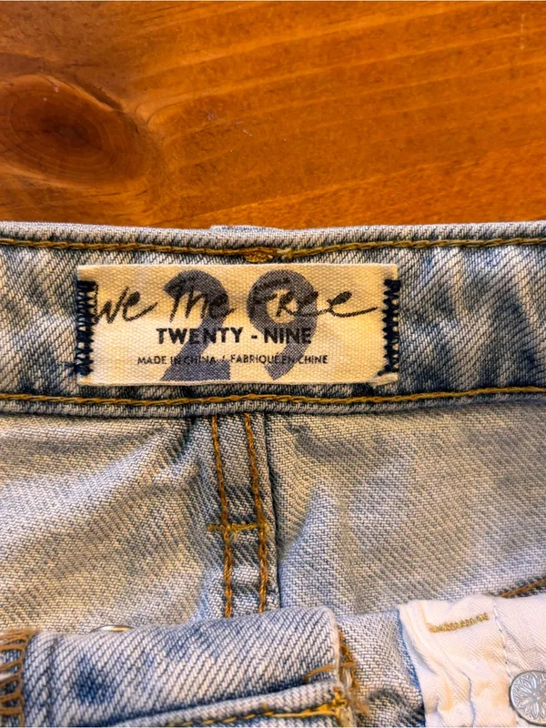 Free people We the Free women’s distressed denim mini skirt blue 29 - Image 4