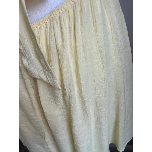 Francesca's Mi Ami Yellow Ruffle Dress Cottagecore Romantic Summer‎ Size L - Image 5