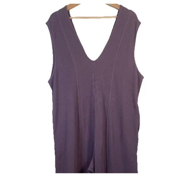 Free People Free-est Avenue Women's Ribbed Knit Jumpsuit Size S Purple One Piece - Image 8