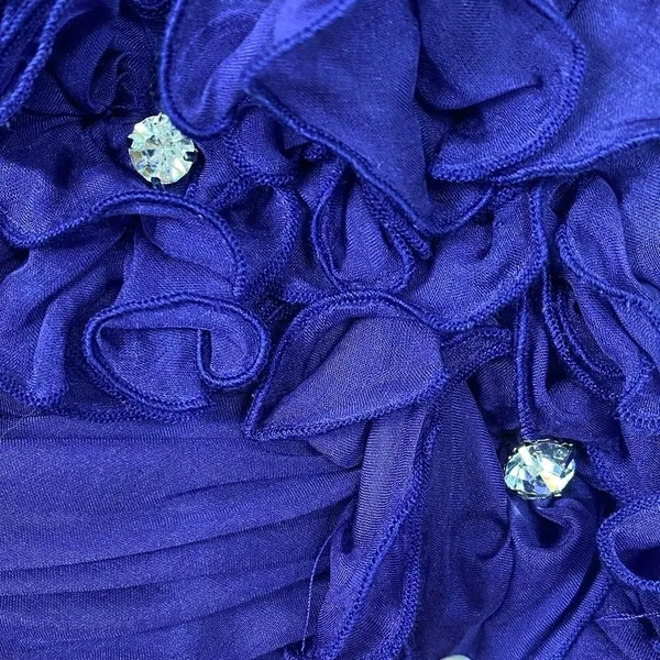 Jovani Purple 100% Silk One Shoulder Formal Gown - Image 4