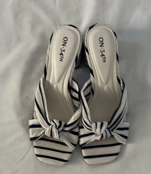 ON 34TH Striped Knot Slide Sandals – Size 6.5 - Image 2