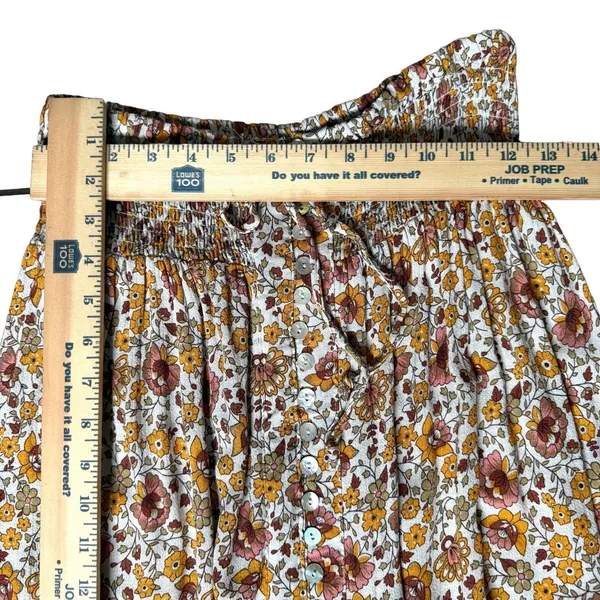 Cynthia Rowley Top Midi Skirt Set L Floral Matching Outfit‎ Peasant Cottage Boho - Image 15