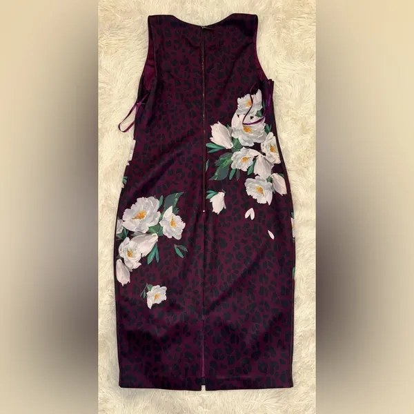 NEW Ted Baker Toriiy Wilderness Print purple Dress sz TB 4 US 12 - Image 6