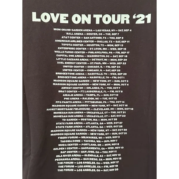 Harry Styles Love on Tour T-Shirt 2021 Comfort Colors Size L Large EUC!! - Image 4