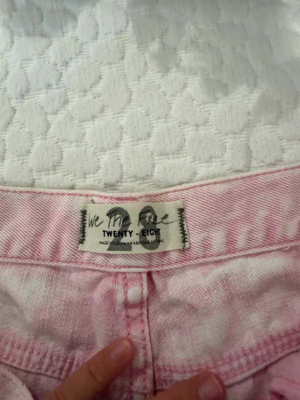 free people denim pink shorts - Image 2