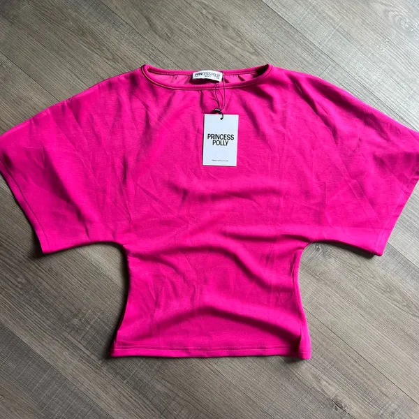 Princess Polly Arazia Cinched Short Sleeve Top Berry - Image 3
