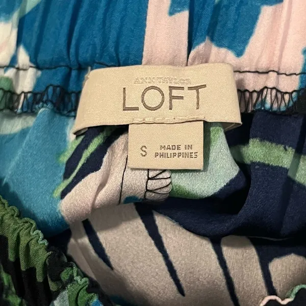 Ann Taylor Loft Maxi Jungle Floral Print Skirt Stretch Waist Size Small - Image 3