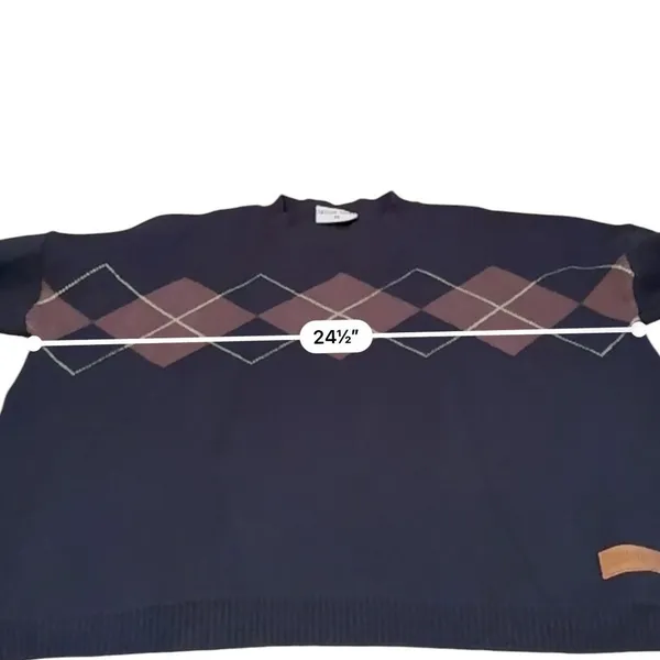 Taylor Swift Argyle Sweater 2X Navy Red Taylor's Version All Too Well Official - Image 8