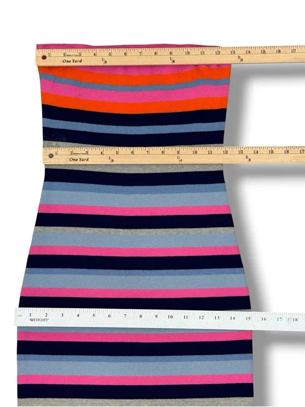 Vici Striped Knit Strapless Sheath Bodycon Midi Dress Pink Blue Size Medium - Image 11