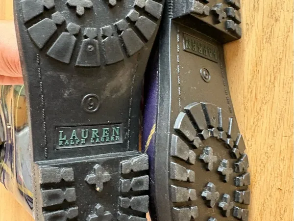 Ralph Lauren Black Boot with Teal Logo Accent - Image 3