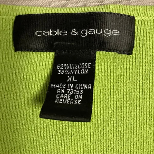 Cable & Gauge Lime Green Tank Top - Image 6