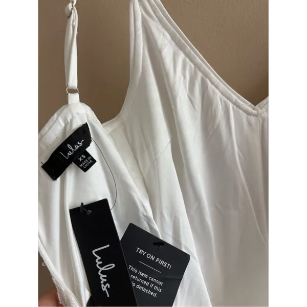Lulus Like a Movie Star White Sequin Bodycon Mini Dress Size XS NWT Bachelorette - Image 7