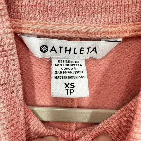 Athleta Pink Mockneck Sweater Cozy Soft Modal Thumbholes‎ Athleisure Loungewear - Image 4
