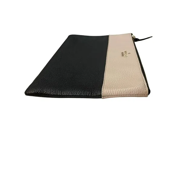 Kate Spade New York Clutch Used Leather Black Beige - Image 13