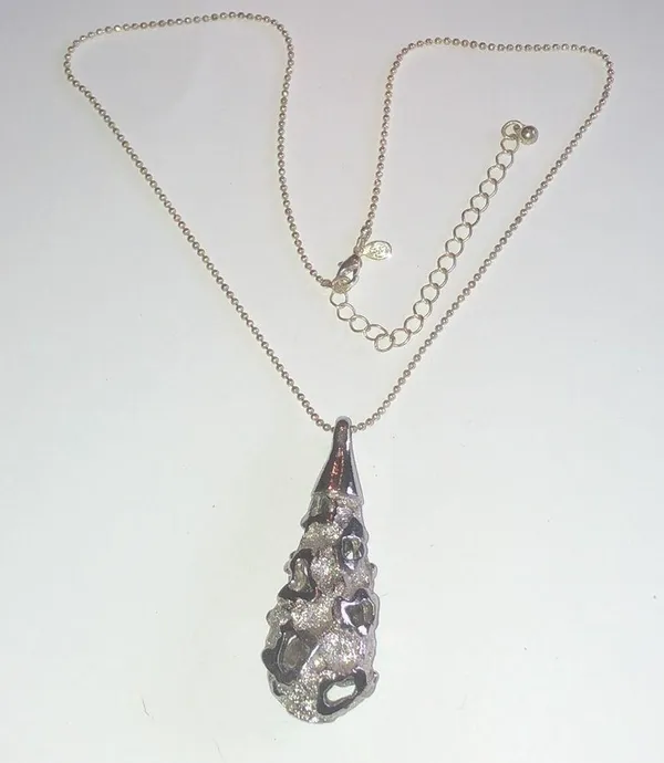 Vintage Silver Tone Huge Hollow Cutout Pendant Boho Retro Necklace - Image 4
