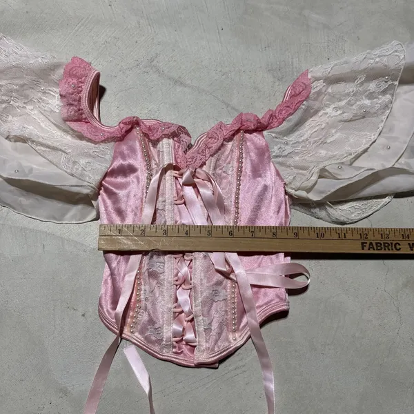 Dollskill Trick N Treats Women's Pink Wired Corset Lace Back Top Size XS Sexy - Image 5