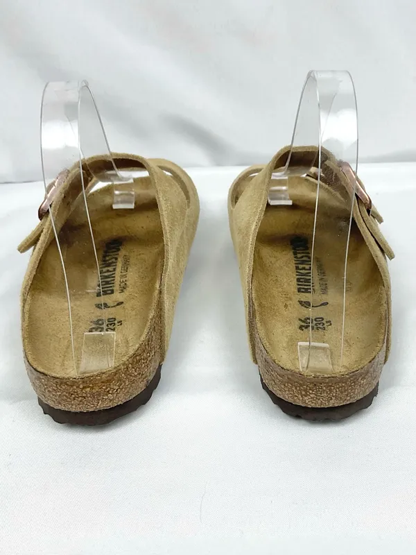 Birkenstock Arizona Taupe Suede Sandals Slides Women’s Size 36 - Image 6