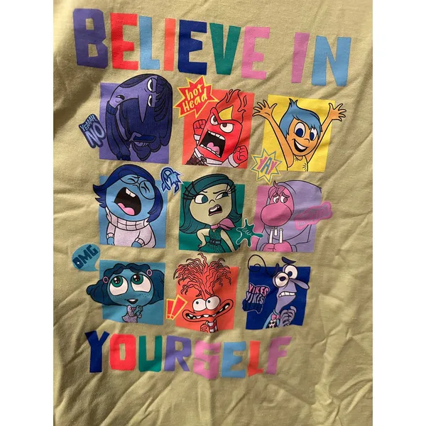 NWOT Disney Pixar Inside out Emotions Believe in Yourself Portrait tee M - Image 2