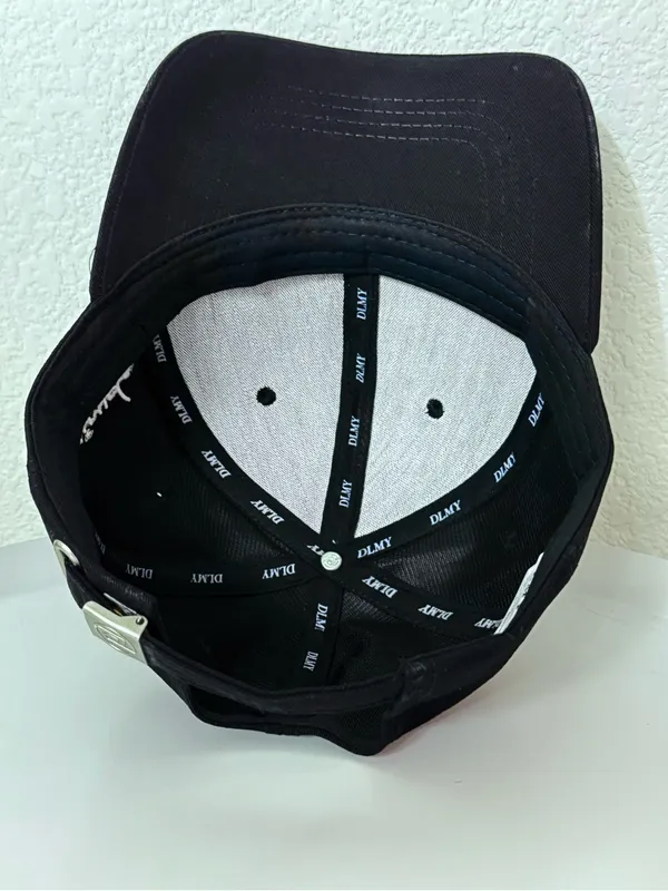DLMY Black Embroidered Baseball Cap Hat NWOT Adjustable Streetwear Y2K⁠ - Image 5