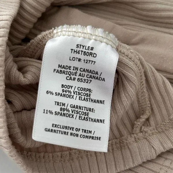 the range nyc collared ribbed knit cream tan long sleeve Medium - Image 6