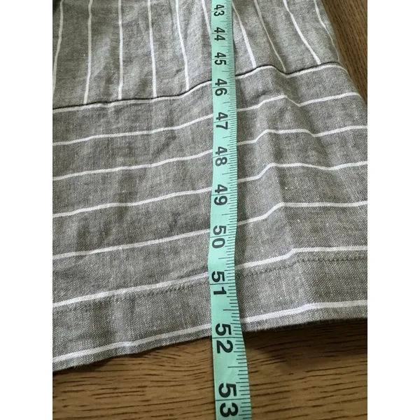 Beach‎ Lunch Lounge Jumper Size Medium Gray & White Striped Linen Blend NWT - Image 5
