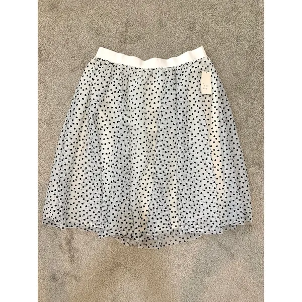 A New Day large tulle midi A line skirt velvet heart SK2 3391 - Image 7
