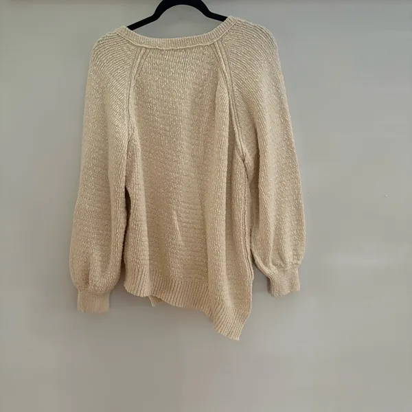Free People Cream V-Neck Sweater - Image 10
