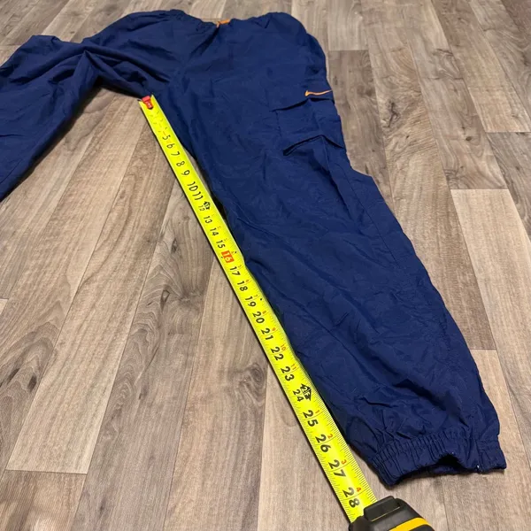 Vintage Nike Retro Navy Blue Baggy Cargo Windbreaker Track Joggers Small - Image 3